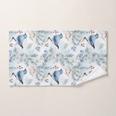 Een vogel in een koude winter - bad handdoek (Handdoek)