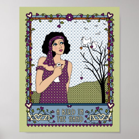 Een vogel in het Hand_A_8x10 Poster (Voorkant)