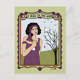 Een vogel in het hand_A_ Briefkaart