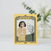 Een vogel in het Hand_C_ Briefkaart (Staand voorkant)