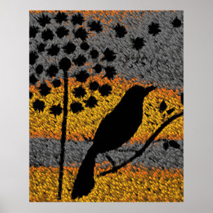 Een vogel onder de veren Poster