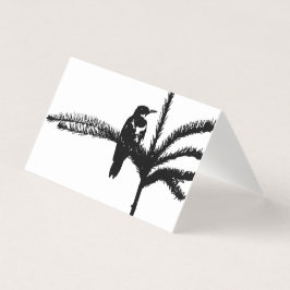 Een vogel op een tak kaart