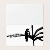 Een vogel op een tak kaart (Buitenkant ongevouwen)