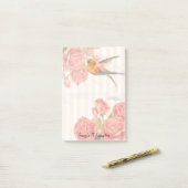 Een vogel tussen de Rozen Post-it® notes 4 x 6 (Op bureau)
