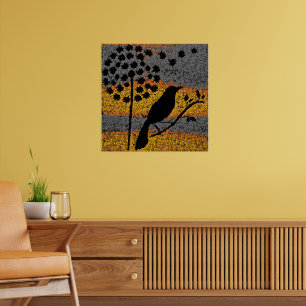 Een vogel tussen de veren poster
