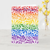 Een vogelpride kaart (Gele Bloem)