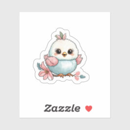 Een vogeltje op een tak sticker