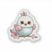 Een vogeltje op een tak sticker (Voorkant)