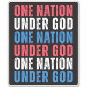 Een volk onder God - Onafhankelijkheidsdag Sticker (Voorkant)