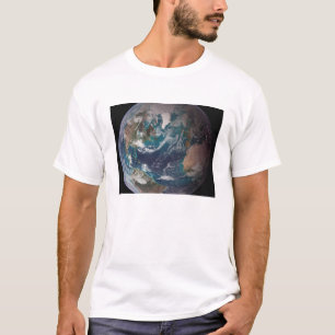 Een volledig uitzicht van de Aarde met wereldwijde T-shirt