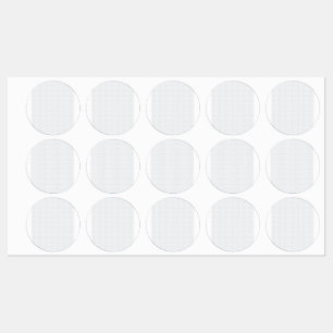 Een volledig wit, karakterloos oppervlak vult de labels