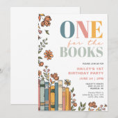 Een voor de boeken 1e verjaardag kaart (Voorkant / Achterkant)