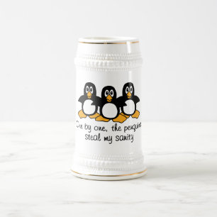 Eén voor één, de pinguïns sturen mijn gezondhe bierpul