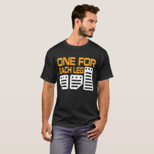 Eén voor elke been drie pedaalhandleidingen t-shirt