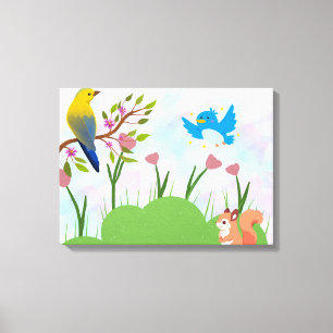 Een voorjaarsserenade canvas afdruk