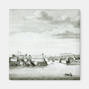 Een vooruitzicht op het kasteel van Moro en de sta Magneet