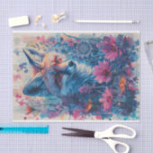 Een vos in de bloemen tissuepapier (Craft)