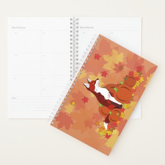 Een vos in de pompoen planner (Display)