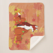 Een vos in de pompoen sherpa deken (Voorkant)