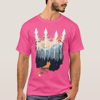 Een vos in het wild t-shirt