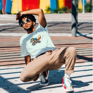 Een vos op een BMX-fiets T-shirt