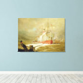 Een vrachtschip dokken canvas afdruk (Insitu (Houten vloer))