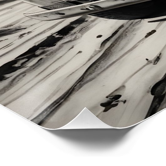 Een vrachtwagen in de woestijn perfect poster (Hoek)