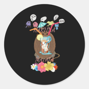 Een vredig koninkrijk: een vredig moment voor de l ronde sticker