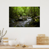 Een vreedzame rokerige bergstroom poster (Keuken)