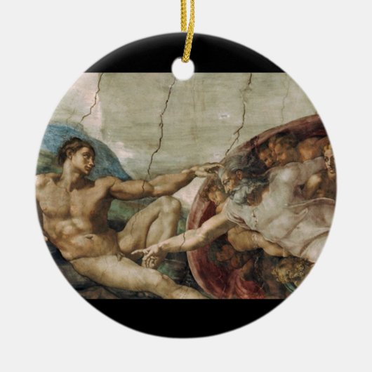 Een vreemde god. keramisch ornament (Voorkant)