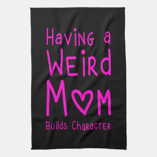 Een vreemde moeder bouwt een teken theedoek (Verticaal)