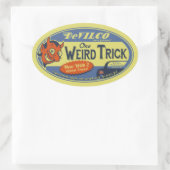 Een vreemde truc ovale sticker (Tas)