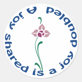 Een vreugde gedeeld ronde sticker