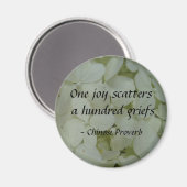 Eén vreugde verstrooit honderd grieven magneet (Voorkant / Achterkant)