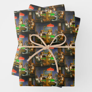 Een vriend die honden nodig heeft die pokercadeau  inpakpapier vel