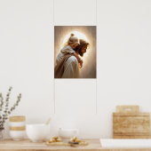 Een vriend en redder, Christelijke kunst, Afbeeldi Poster (Keuken)