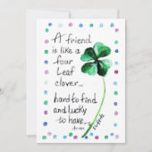 Een vriend is als een vier bladluiken Kaart van de (Voorkant)