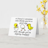 Een vriend is iemand kaart (Gele Bloem)