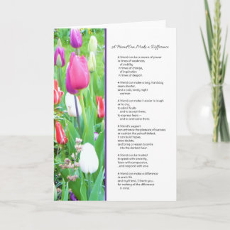 Een vriend kan een verschil maken... bedankkaart