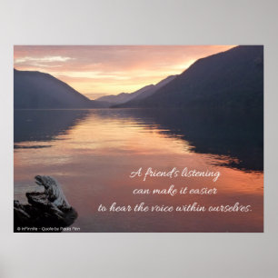 Een vriend luistert... citaat poster