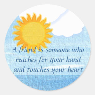 Een vriend ronde sticker