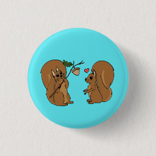 Een vriend van een eekhoorn ronde button 3,2 cm