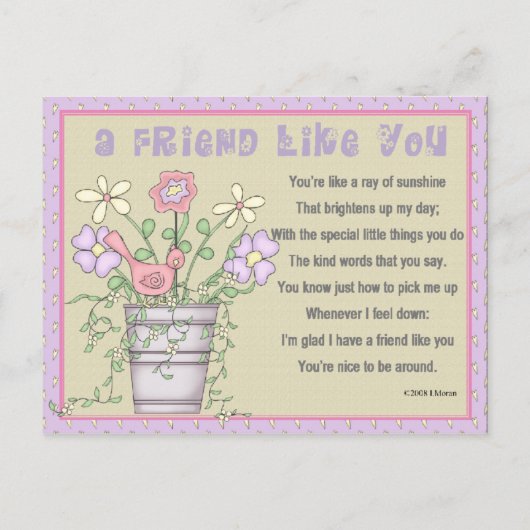Een vriend zoals jij briefkaart (Voorkant)