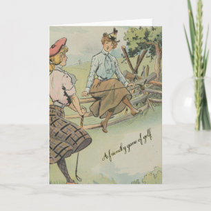 Een vriendschappelijk Spel van Golf Kaart