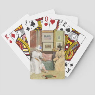 Een vriendschappelijke oproep, 1895 (olie op canva speelkaarten