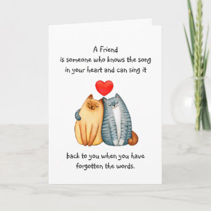 Een vriendschapsvriendschap liefdescitaat voor kle kaart