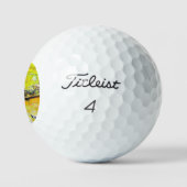 Een vrije dag van gekte golfballen (Logo)