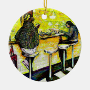 Een vrije dag van gekte keramisch ornament
