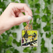 Een vrije dag van gekte sleutelhanger (Hand)