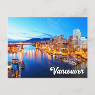 Een vroege avond over Vancouver, British Columbia Briefkaart
